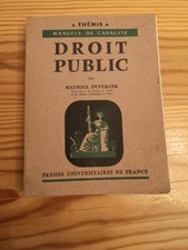 DROIT PUBLIC - THEMIS MANUELS DE CAPACITES - PAR M. DUVERGER 1963. BON ÉTAT. 