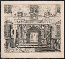 1839 Rare gravure Eau-forte La