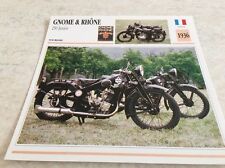 Carte moto Gnome & Rhône 250 cc Junior 1936 collection Atlas motorcycle 