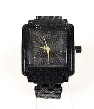 Montre bracelet noir - bracelet, avec