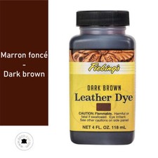 Teinture pour cuir FIEBING'S Leather dye - MARRON FONCÉ / DARK BROWN