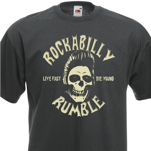 Shirt rockabilly rumble - t-shirt,