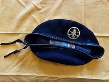 Béret militaire bleu nuit - Spécial Commando - Insigne  - années 70