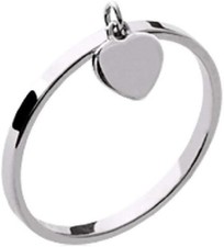Bague pampille coeur taille 52