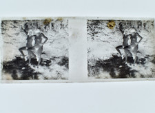 PHOTO PLAQUE VERRE STEREO NEGATIF NU FEMININ EROTIQUE 10,5 x 4,5 CM EROTICA