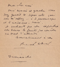 René CHAR - Lettre autographe signée - Surréalisme - Mario Prassinos