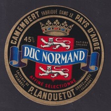 Ancienne étiquette Fromage France BN200212  Camembert Normandie Duc Lion