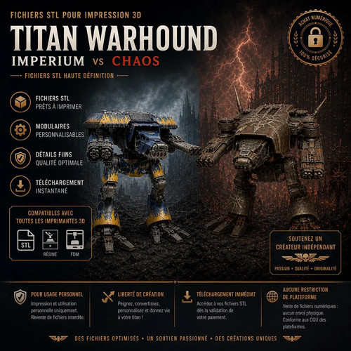 Fichier stl titan warhound - fichier,