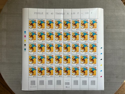 Hergé complete sheet - complete,