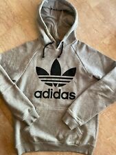 ADIDAS: SUPERBE SWEAT-SHIRT GRIS CHINÉ À CAPUCHE COMME NEUF, TAILLE S