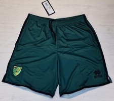 MN175 Errea Norwich City FC Football Short Course Homme Gardien de But Home