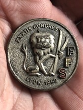 Broche insigne SKI Ancien Congrès LYON  1962 FFS fabrication AUGIS