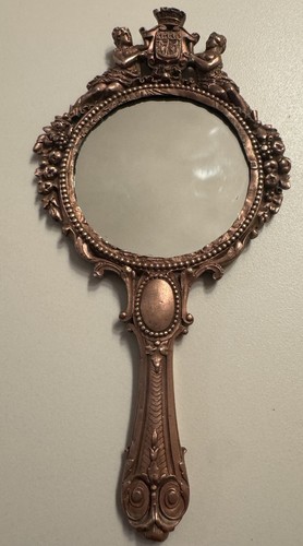 Ancien miroir main blason - ancien,
