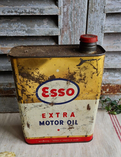Ancien bidon huile esso - ancien,