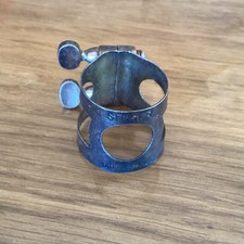 Ligature Pour BEC SAXOPHONE VINTAGE SELMER METAL Argente