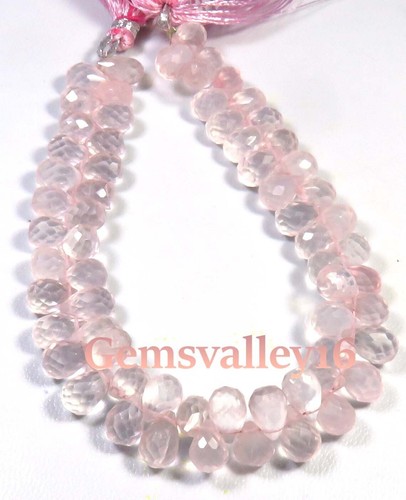 Naturel rose quartz perles - rose, 8