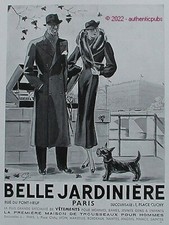 PUBLICITE BELLE JARDINIERE VETEMENTS CHIEN FOX TERRIER DE 1936 FRENCH AD PUB