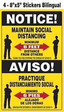 4 Social Distancing Stickers -