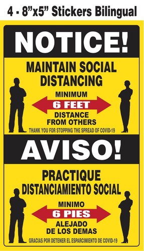 Social distancing stickers - social,
