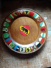 Ancienne Assiette Bois Blason