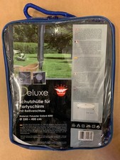 Housse de protection GRISE grand parasol Ø250 à 450 cm oeillets et corde (15161)