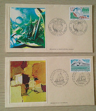 Enveloppes 1er Jour Thiaude 1975 Villes Nouvelles Evry Pont St Nazaire St Brévin