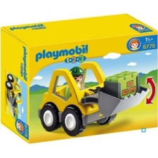 Playmobil 1.2.3 chantier la pelleteuse  6775 complet