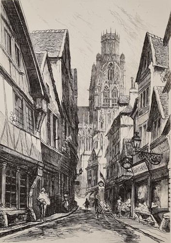 Gravure rue damiette à - gravure,