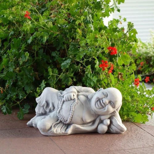 Statuette pierre moine - en,