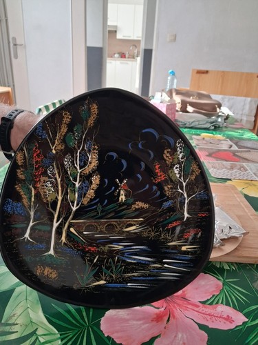 Plat ancien emaux longwy - plat,