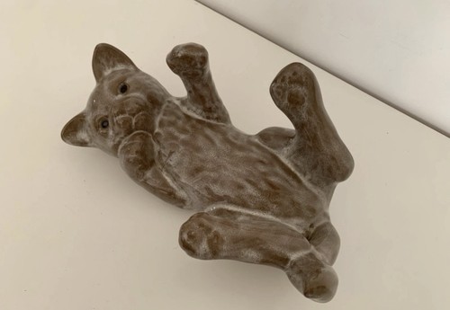 Sculpture statue chat grès - sculpture,