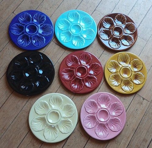 Lot assiettes huîtres - à,