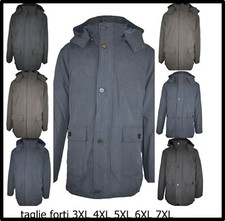 Veste Homme Grandes Tailles Manteau 3XL 4XL Imperméable Veste Élégante Noire