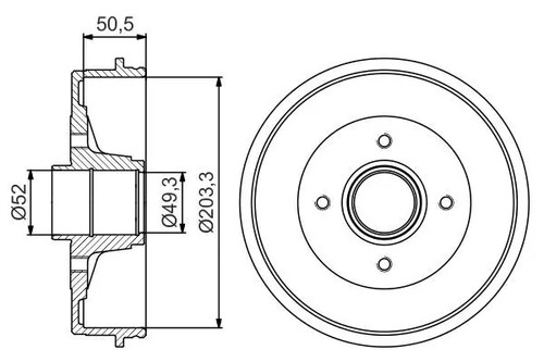 Tambour frein essieu - tambour,