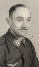 PHOTO FOTO PORTRAIT ALLEMAND ALLEMANDE WH LUFT LANDSER NO CASQUE 1944 WWII WW2
