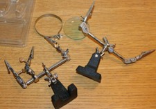 RACO lot 2 PINCES etau TRAVAUX de Precision HORLOGERIE reparation LOUPE à bijoux