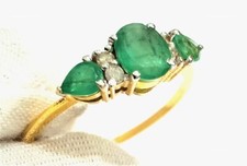 Bague En Émeraude Et Or 14K