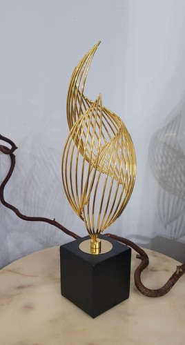 Sculpture déco moderne - sculpture, dorée