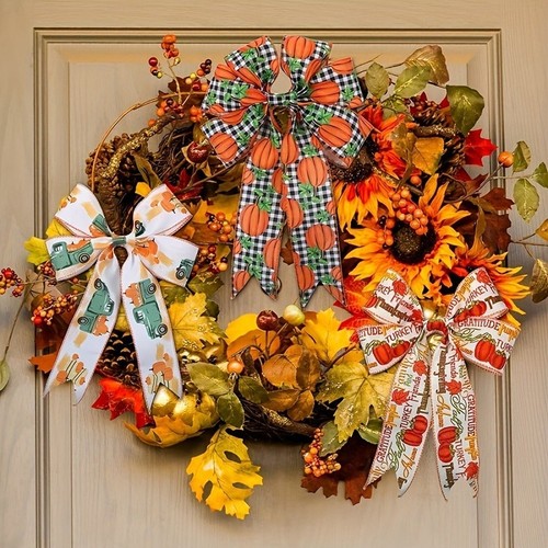 Ruban thanksgiving orange - thanksgiving,
