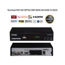 Terminal TNT HD OPTEX ORT 8930-HD DVB-T2 HEVC - V3, Récepteur TNT HD