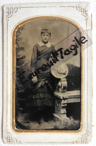 Ferrotype photo jeune femme - photo,
