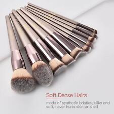 BESTOPE pinceaux maquillage kits 14pcs synthétique doux pochette en cuir PU bros