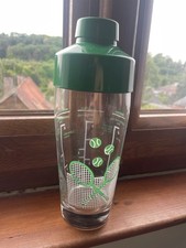 Verre doseur/shaker en verre vintage – Motifs Tennis – Recettes cocktail