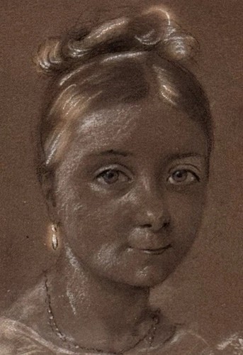 Dessin ancien portrait jeune - portrait,