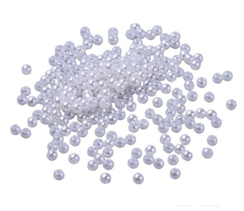 500 perles nacrees blanche - 500,