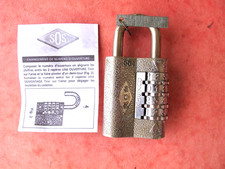 Gros cadenas ancien SOS 554 à code - French combination padlock