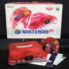 Console Nintendo 64 Clear Red NUS-001 en boîte testée NTSC-J NTSC-U/C N64
