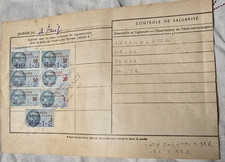 timbre fiscaux de viande 1957, 7 timbres vert 