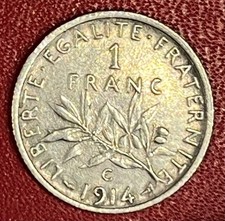 1 FRANC 1914 C SEMEUSE ARGENT FRANCE (183)