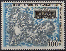 Terres Australes et Antarctiques Françaises - Carte des iles Kerguélen